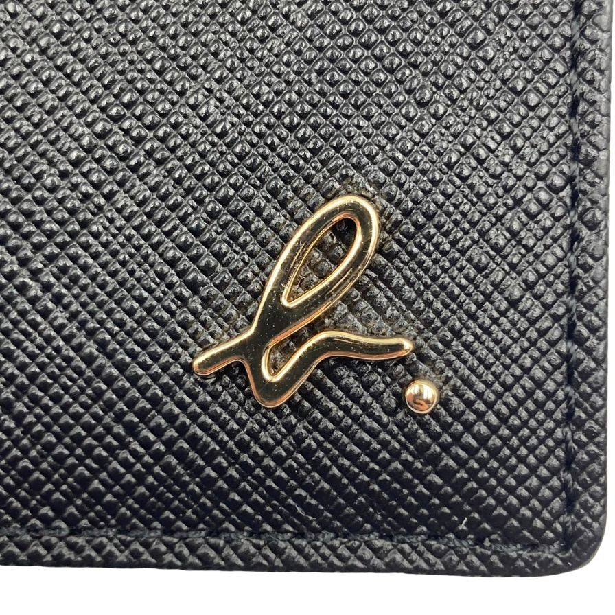 アニエスベー 財布 サフィアーノ 二つ折り レザーウォレット レディース EW13B-02 ブラック agnes.b【AFI4】