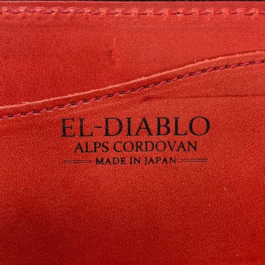 エル ディアブロ ロングウォレット コードバン 長財布 札入れ 小銭入れ ブラック レッド EL-DIABLO【AFI18-2】