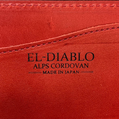 エル ディアブロ ロングウォレット コードバン 長財布 札入れ 小銭入れ ブラック レッド EL-DIABLO【AFI18-2】