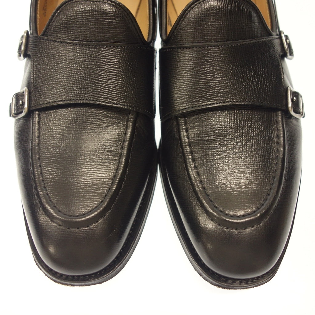 状况良好◆Church 皮鞋 Double Monk Cratford 男士黑色尺码 80F Church's [AFD2] 