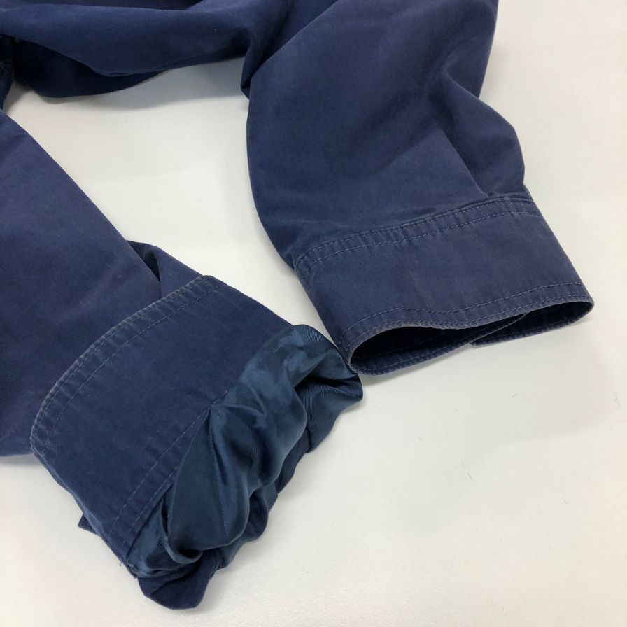 中古◆ポロ ラルフローレン スウィングトップ 裏地チェック ネイビー メンズ サイズXS Polo Ralph Lauren 【AFB29】