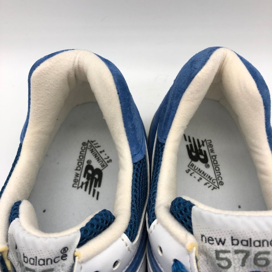 ニューバランス スニーカー M576BBB メッシュ×スエード イングランド製 メンズ ブルー サイズUK7.5 NEW BALANCE 約26.0cm【AFC47】