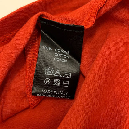 新品同様◆ロベルトコリーナ Tシャツ Vネック 無地 コットン オレンジ サイズ46 roberto collina 【AFB34】