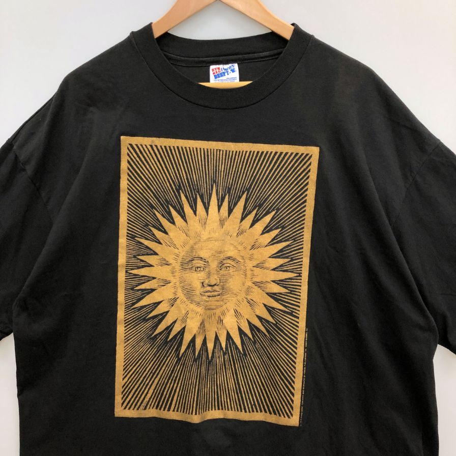 中古◇ヘインズ ヴィンテージ 半袖Tシャツ アート 太陽 1993 USA