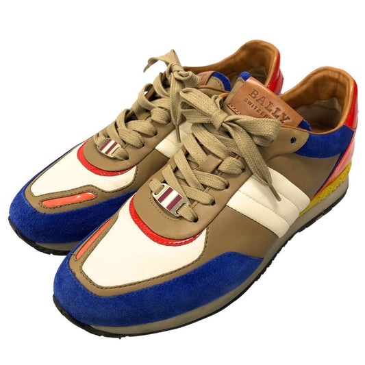 バリー レザー切替 スニーカー サイズ 37ハーフ レディース 総柄 BALLY 約23.5cm【AFC8】