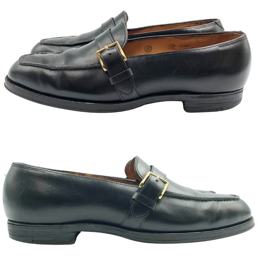 ジョンロブ ローファー モンクストラップ Uチップ メンズ ブラック サイズUK5.5 JOHN LOBB ローファー 約24.0cm【LA】【中古】