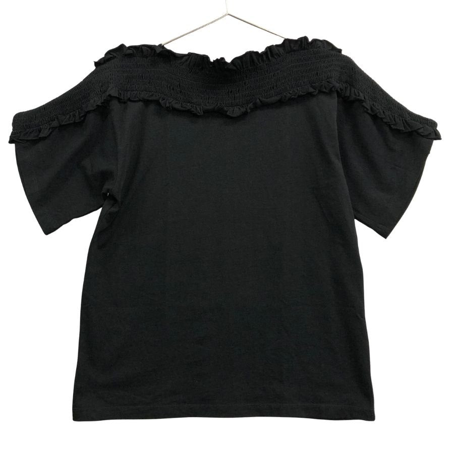 極美品◆シーバイクロエ 半袖Tシャツ フリル ブラック レディース サイズXS See By Chloe 【AFB46】