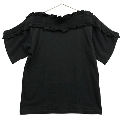 極美品◆シーバイクロエ 半袖Tシャツ フリル ブラック レディース サイズXS See By Chloe 【AFB46】