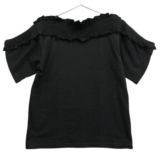 極美品◆シーバイクロエ 半袖Tシャツ フリル ブラック レディース サイズXS See By Chloe 【AFB46】
