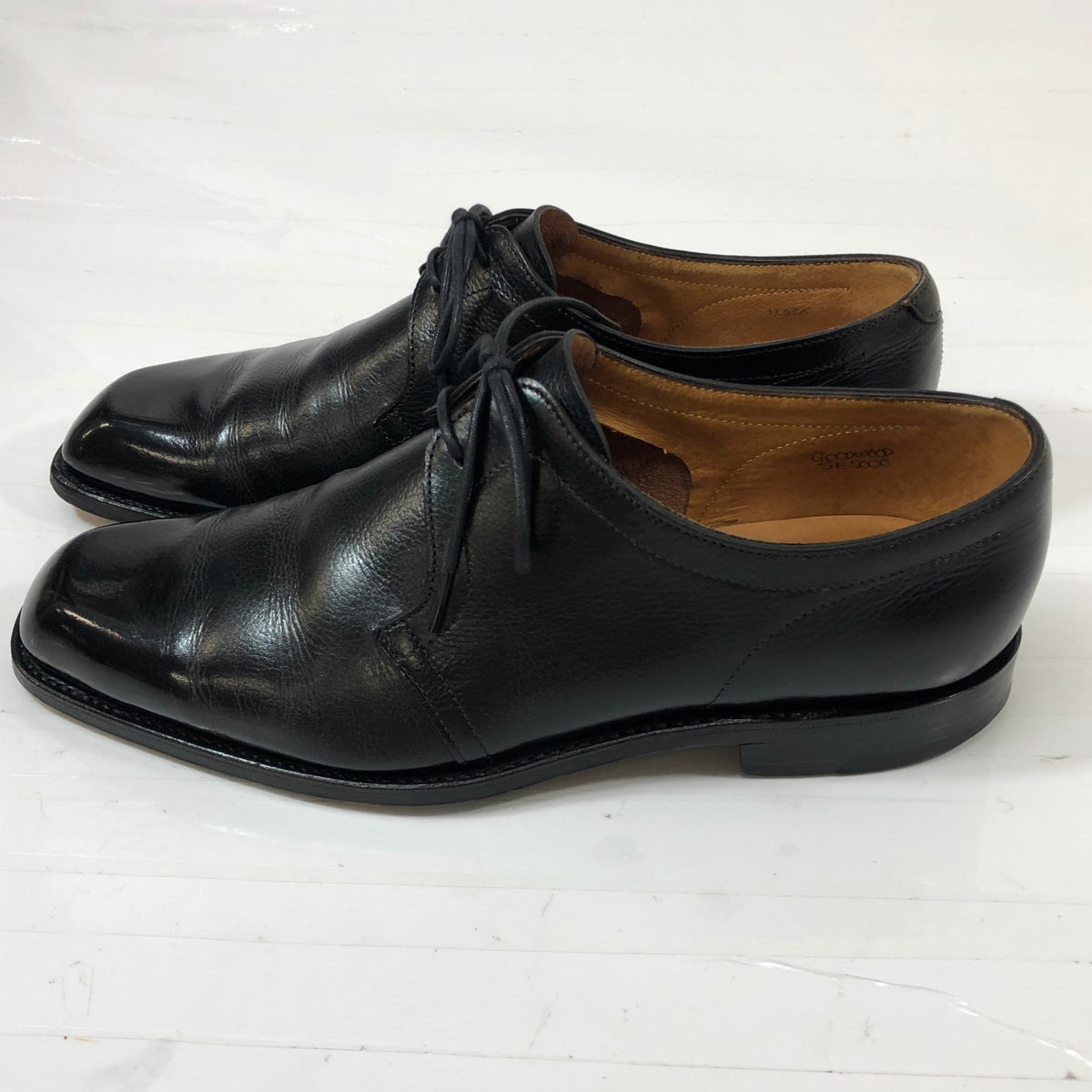 ジョンロブ レザーシューズ 2ホール ダービー プレーントゥ グッドウッド 外羽根 ブラック メンズ サイズ 5E JOHN LOBB GOODWOOD 約24.0cm【AFC29】