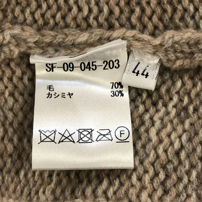 美品◆セッテフィーリカシミア ウールカシミヤショール ユニセックス サイズ 44 ベージュ Settefili Cashmere 【AFB4】
