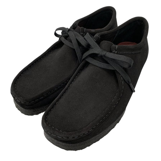 クラークス デッキシューズ ワラビー  スエード クレープソール メンズ ブラック サイズ25cm CLARKS 約25.0cm【AFC29】
