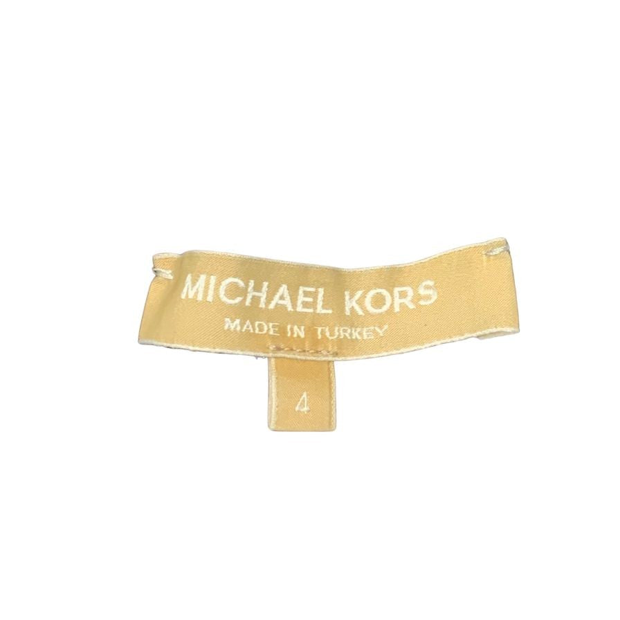 マイケルコース レザー スキニー パンツ スパッツ 伸縮レザー レディース サイズ04 ブラック michael kors 【AFB17】