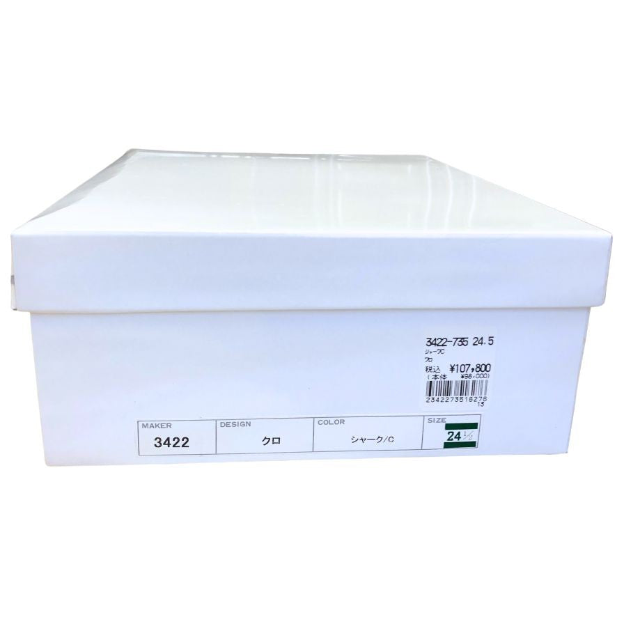 新宿屋 レザーブーツ シャーク 3422-795 ブラック 24.5cm レディース shinjukuya 約24.5cm【7F1】
