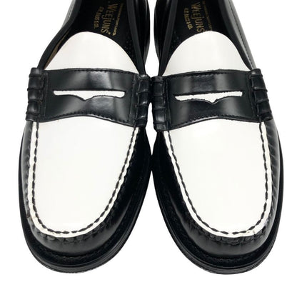 ジーエイチバス ローファー ウィージャンズ ラーソン サイズ8.0 メンズ ブラック ホワイト G.H.Bass&Co. WEEJUNS LARSON ローファー 約26.5cm【LA】【中古】