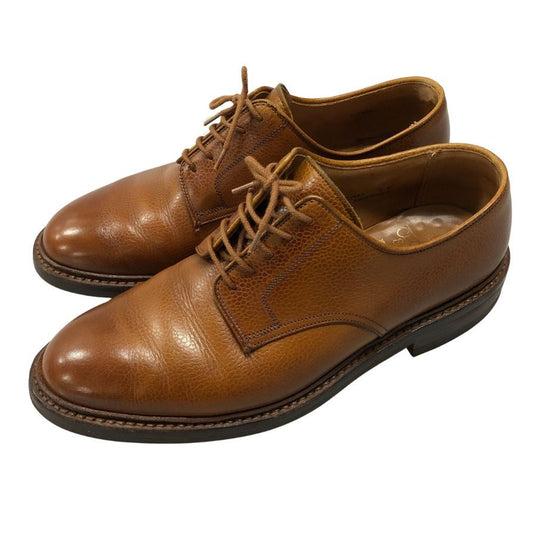 クロケット&ジョーンズ レザーシューズ セッジムーア シボ革 ブラウン サイズ7E CROCKETT&JONES SEDGEMOOR ビジネスシューズ 約26.0cm【LA】【中古】