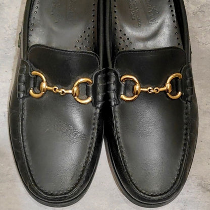 パラブーツ スリッポン バハマ MORS ホースビット カーフ ブラック サイズUK7 Paraboot スリッポン 約25.5cm【LA】【中古】