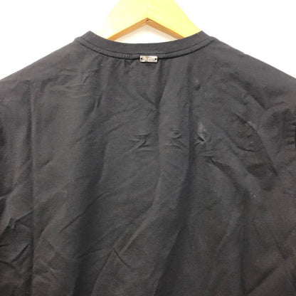 美品◆ヘルノ クルーネック コットン シャツ メンズ サイズ 44 ブラック HERNO 【AFB38】