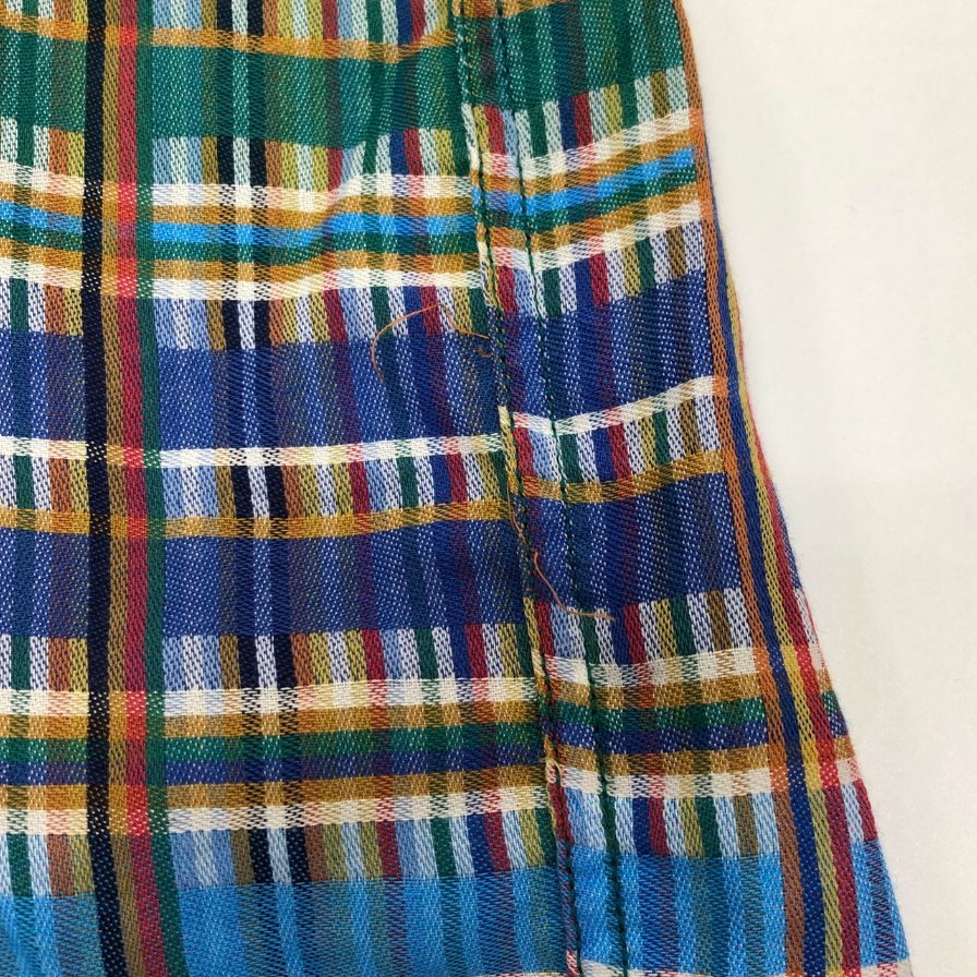 美品◆ミッソーニ チェックシャツ コットン イタリア製 ブルー メンズ サイズ 48 MISSONI 【AFB18】