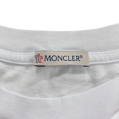 未使用◆モンクレール Tシャツ 22-63929 コットンジャージ素材 ロゴ入り メンズ ホワイト サイズL  MONCLER 【AFB22】