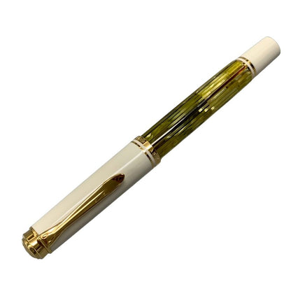 ペリカン 万年筆 スーベレーン ホワイトトータス ストライプ ペン先14C-585 F字 PELIKAN Souveran【AFI14】