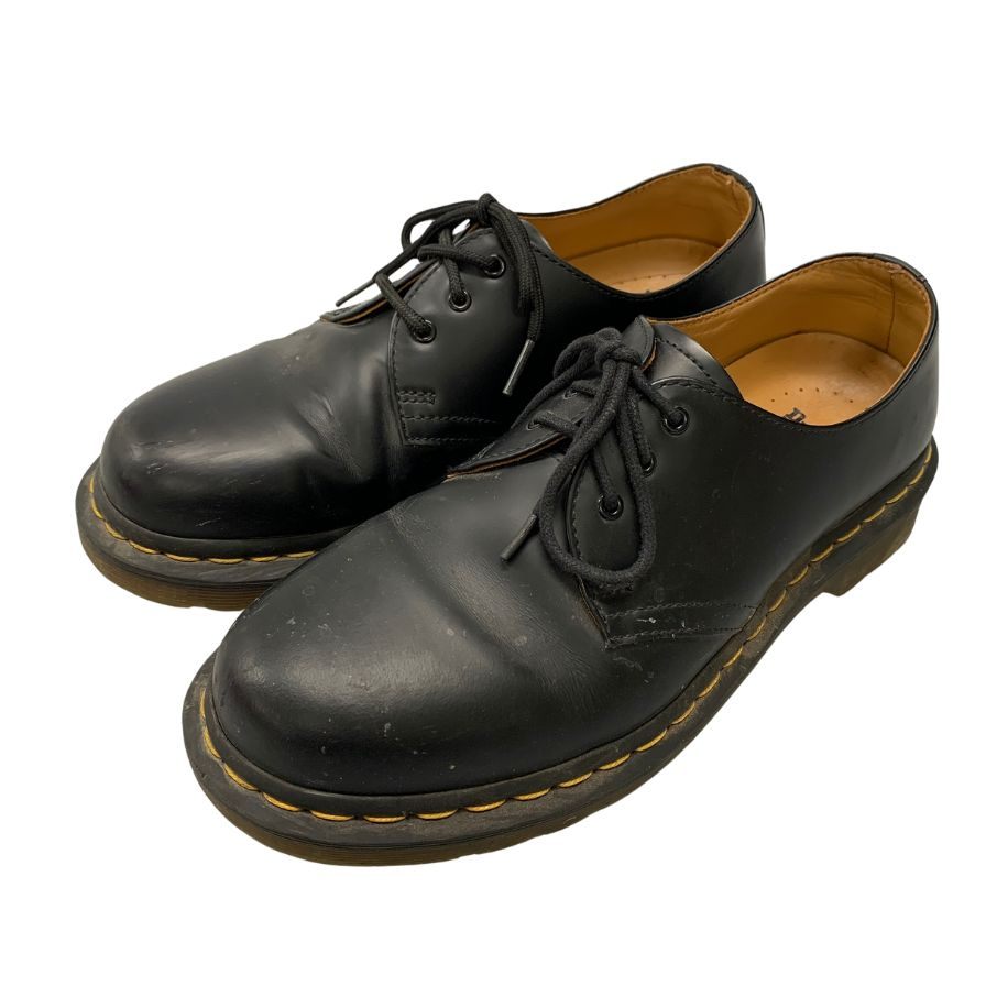 中古◆ドクターマーチン レザーシューズ 3ホール プレーントゥ 1461 メンズ サイズUK6 ブラック Dr.Martens 約24.5cm【AFC34】