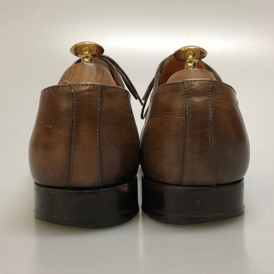 サントーニ レザーシューズ ストレートチップ 15004 ブラウン サイズ8.5 santoni 約27.5cm【AFC47】
