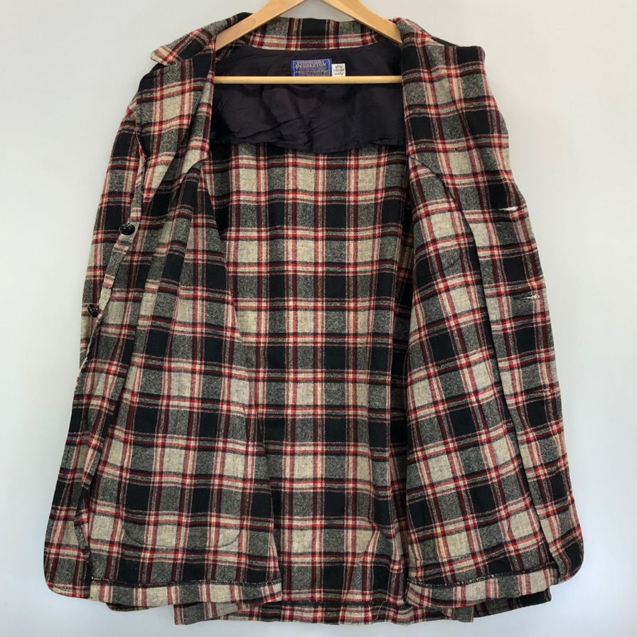 中古◆ペンドルトン 70S 3Bジャケット シングル ウール グレー系 メンズ サイズXL PENDLETON 【AFA1】