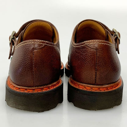 パラブーツ レザーシューズ ダブルモンクストラップ ウィリアム グレインレザー メンズ サイズ5.5 ブラウン Paraboot WILLIAM ビジネスシューズ 約24.5cm【LA】【中古】