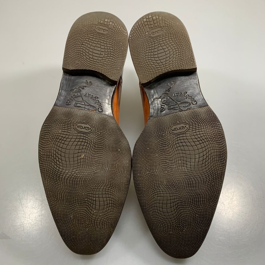 ジャランスリワヤ レザーシューズ セミブローグ 98409 メンズ ブラウン サイズUK6.5 JALAN SRIWIJAYA 約25.0cm【AFC43】