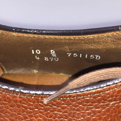 ウォークオーバー レザーシューズ プレーントゥ シボ ブラウン メンズ サイズ US10 WALK OVER 約28.0cm【AFC47】