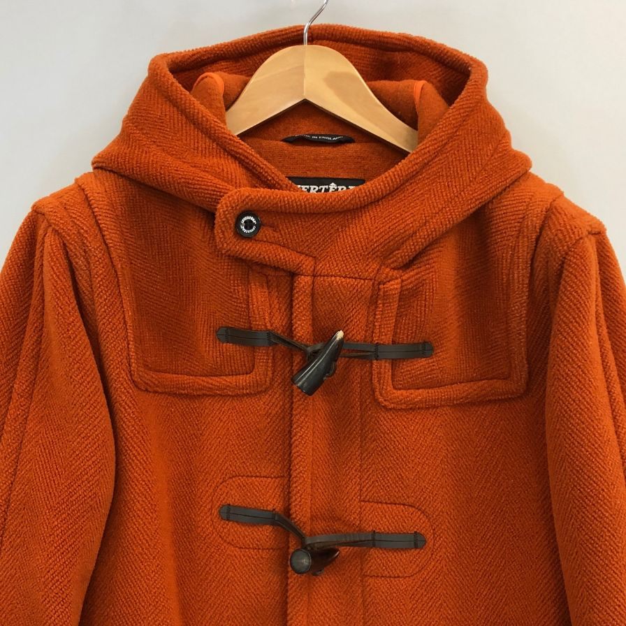 インバーティア ジョシュアエリス社製ウール ダッフルコート イングランド製 メンズ サイズ36 オレンジ INVERTERE Joshua Ellis【LA】