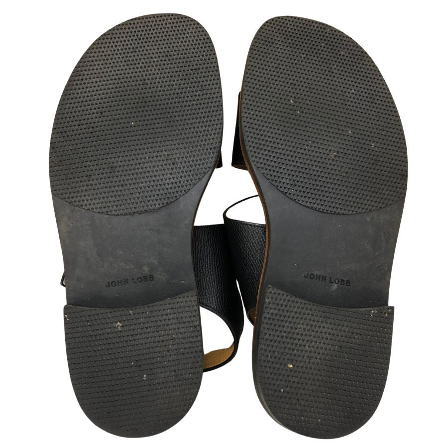 ジョンロブ サンダル ストラットン レザー ストラップ 1712 ブラック ブラウン メンズ サイズ7 JOHN LOBB STRATTON  約25.5cm【LA】【中古】