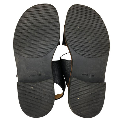ジョンロブ サンダル ストラットン レザー ストラップ 1712 ブラック ブラウン メンズ サイズ7 JOHN LOBB STRATTON  約25.5cm【LA】【中古】
