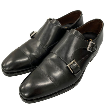 カルミナ トレーディングポスト別注 ダブルモンクシューズ 80544 ボックスカーフ レインラスト ブラック メンズ サイズ5.5E CARMINA ビジネスシューズ 約24.0cm【LA】【中古】