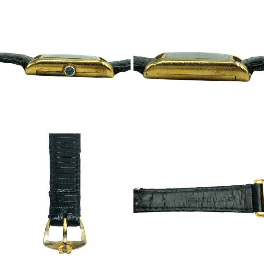 カルティエ マストタンク 腕時計 レディース 手巻き 18K GOLD ELECTROPLATED スイスメイド ゴールド Cartier【AFI8】