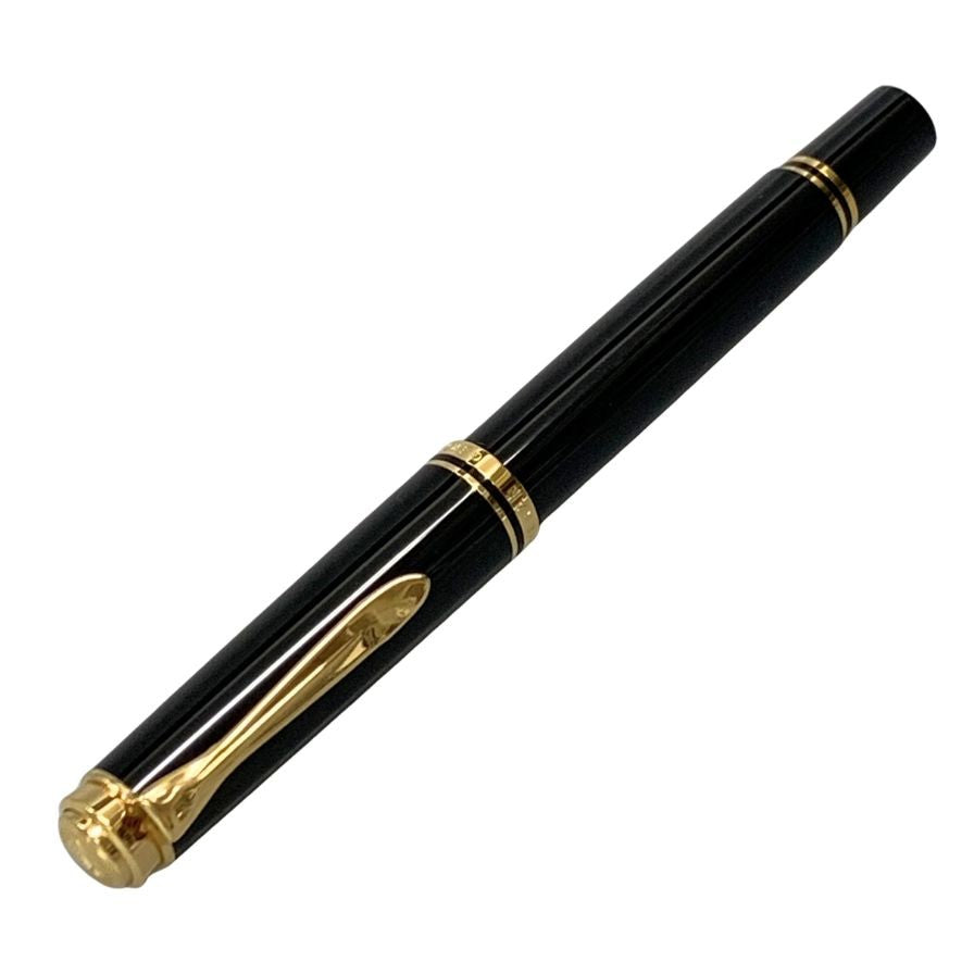 ペリカン 万年筆 スーベレーン ペン先14C-585 ブラック×ゴールド Pelikan Souveran【AFI15】