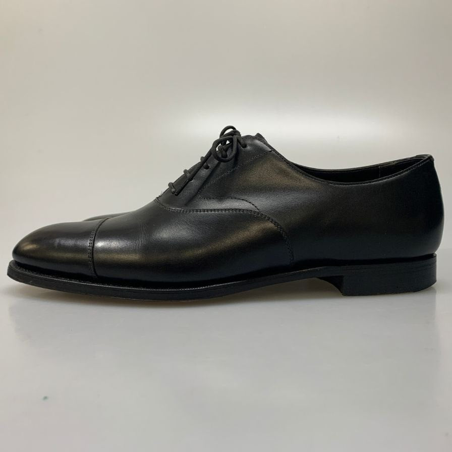 エドワードグリーン パース レザーシューズ Uチップ ダービー カーフ ブラック サイズUK9.5 EDWARD GREEN ビジネスシューズ 約28.0cm【LA】【中古】