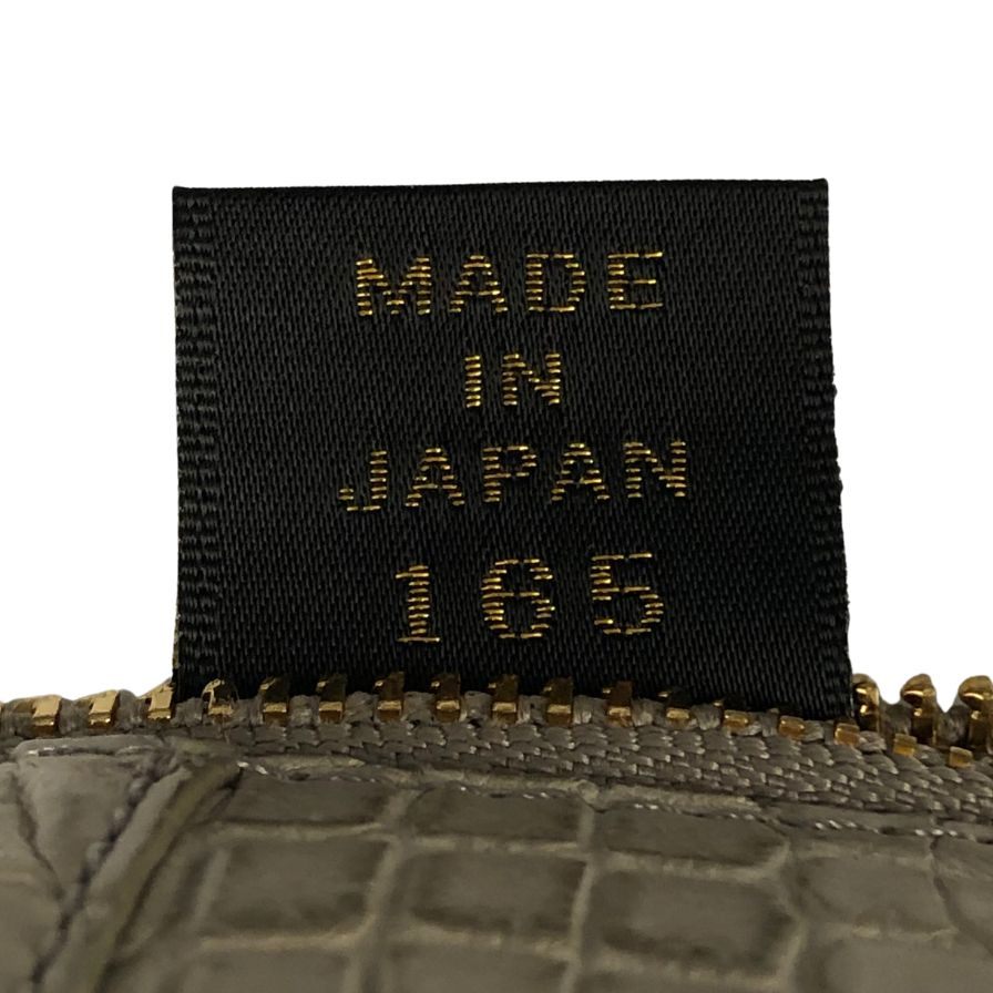コッコクリスタ クロコダイル ペンケース レディース グレー系 cocco cristallo【AFI5】【中古】