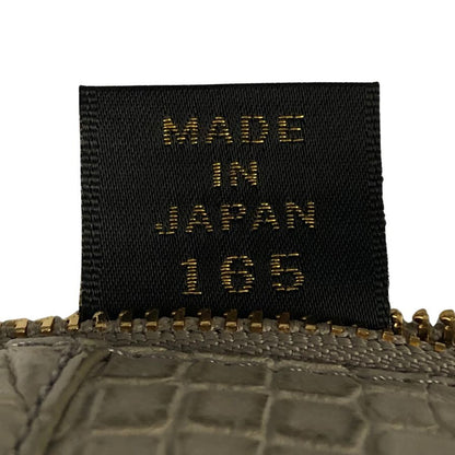 コッコクリスタ クロコダイル ペンケース レディース グレー系 cocco cristallo【AFI5】【中古】