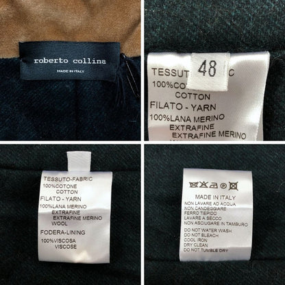 美品◆ロベルト コリーナ ジャケットパーカー ニット コットン ジップ ブラウン メンズ サイズ48 ROBERTO COLLINA 【AFA7】
