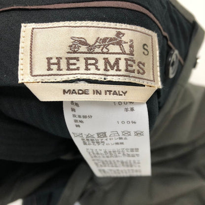 エルメス ショートパンツ レザーあしらい グレー メンズ サイズ38 HERMES 【AFB29】