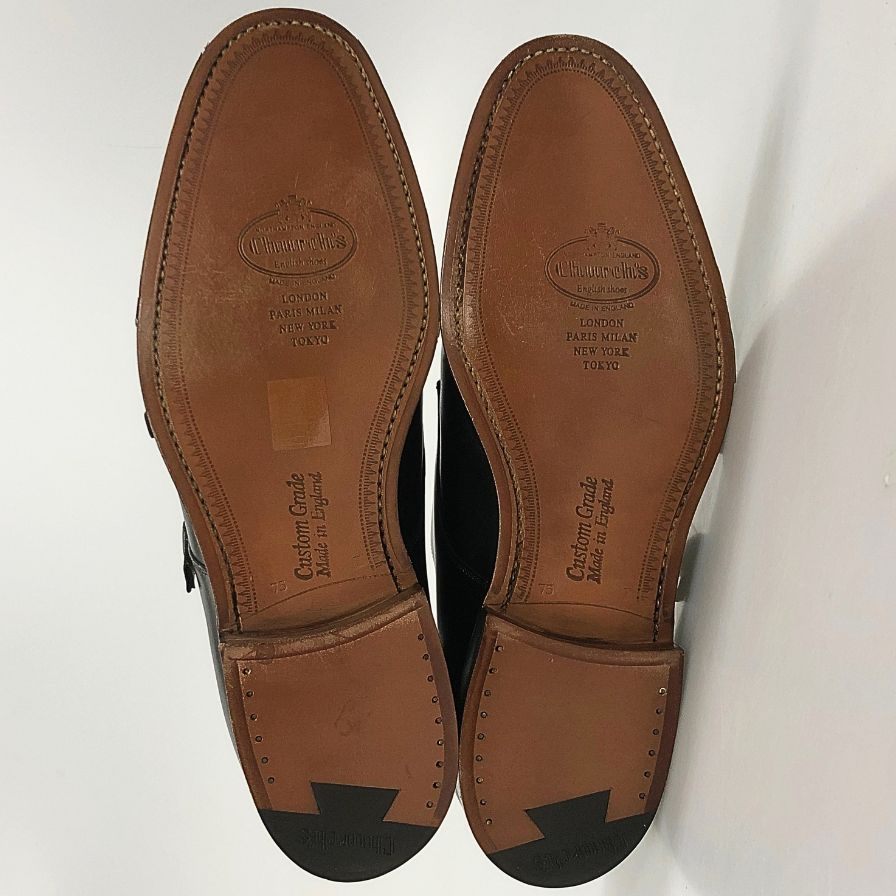 チャーチ レザーシューズ サイズ7.5 メンズ ブラック Church's COWES ビジネスシューズ 約26.0cm【LA】【中古】
