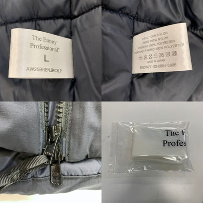 極美品◆エンノイ 中綿ジャケット メンズ サイズL ブラック AW25BRENJK03LP The Ennoy Professional 【AFA24】