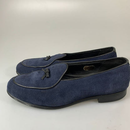 ユナイテッドアローズ ベルジャンシューズ  スエード ネイビー  サイズ40 UNITED ARROWS 約25.0cm【YB2】