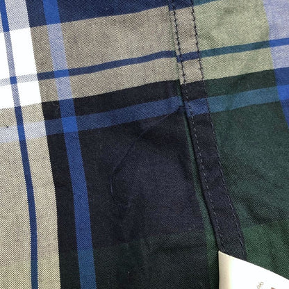 美品◆ユニフォームエクペリメント チェック 長袖シャツ 23SS UE-230019 メンズ サイズ3 ブルー Uniform Experiment 【AFB39】