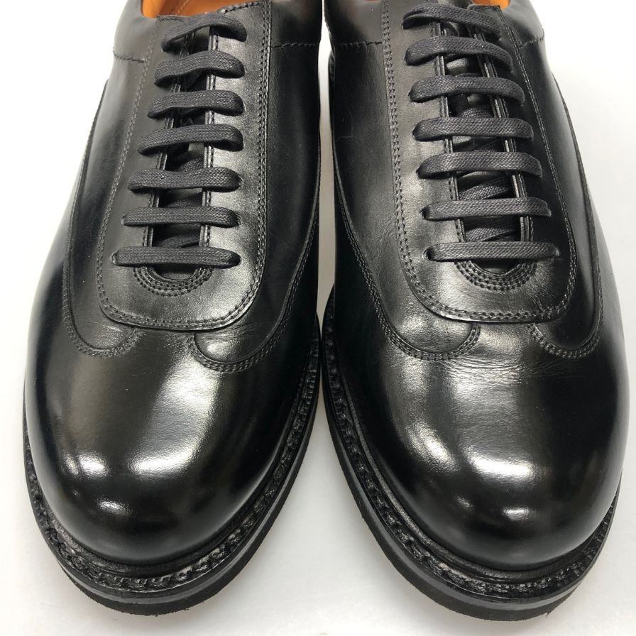ジャランスリウァヤ レザースニーカー インテリジェンス シューズ 210306 カーフ ブラック サイズ7 メンズ Jalan Sriwijaya Intelligence Shoes 約25.5cm【AFD15-2】