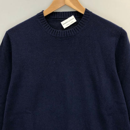 美品◆セッテフィーリカシミア クルーネック SF-09132-223 メンズ サイズ 46 ネイビーSettefili Cashmere 【AFB13】