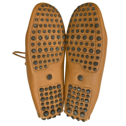 カーシュー ドライビングシューズ グレインレザー  ブラウン サイズ7 Car Shoe 約25.5cm【AFD13】