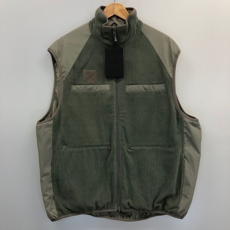 新品同様◆ダイワピア39 リバーシブルベスト TECH REVERSIBLE MIL ECWCS STAND VEST グレーカーキ メンズ サイズM BE-62023WDAIWA PIER39 【AFB4】